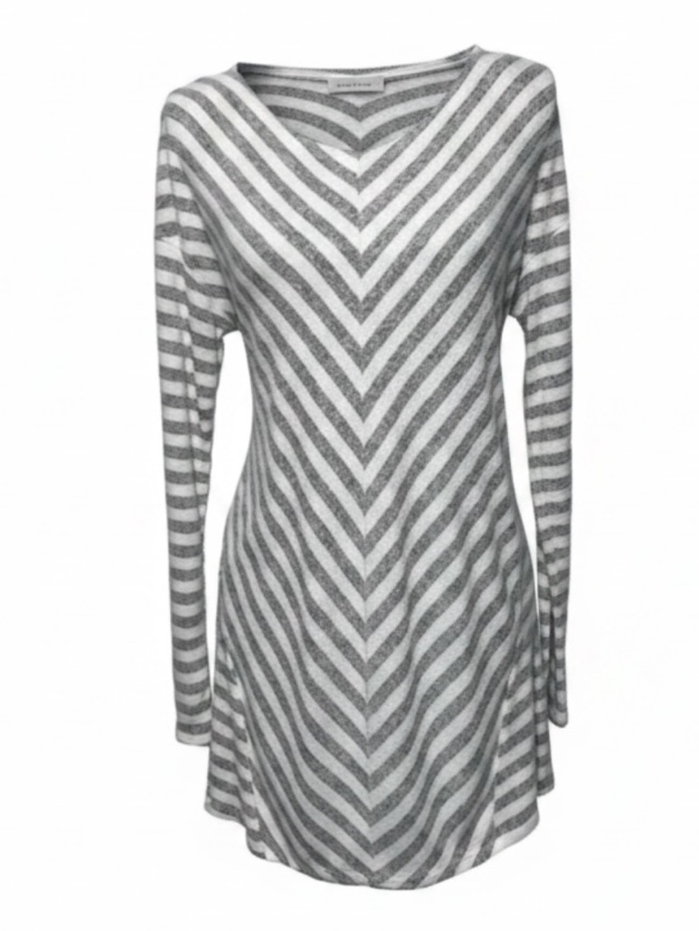 GRAY AND WHITE TUNIC DRESS size Medium